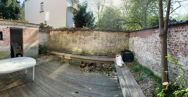 Le nettoyage de la terrasse du 40